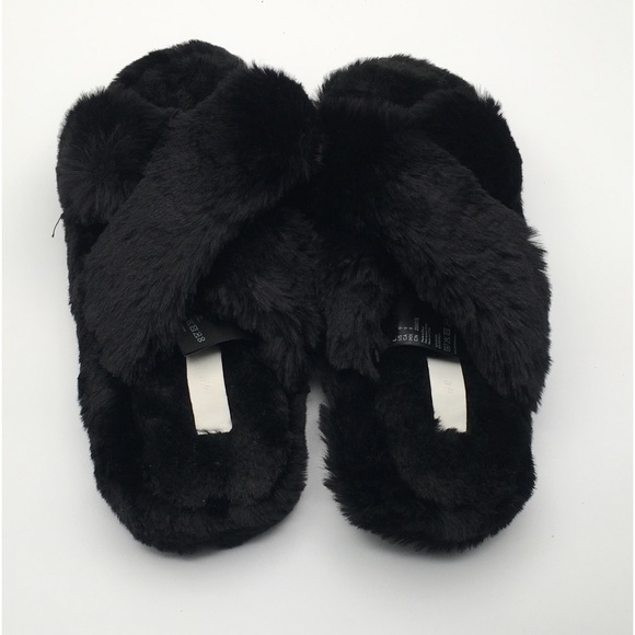 H&M Fuzzy Criss/Cross Slippers - Picture 1 of 5